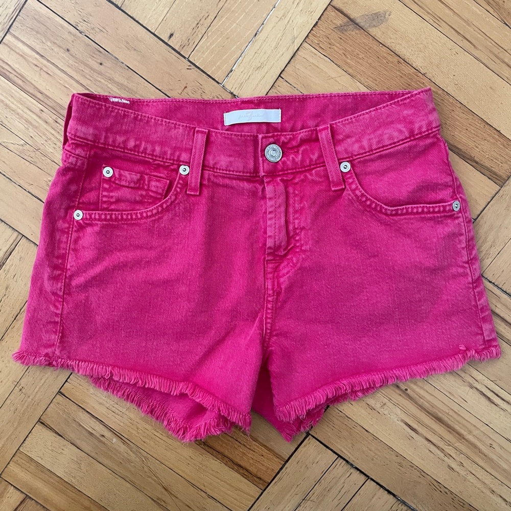 7 For All Mankind - Pink Denim Shorts size 24